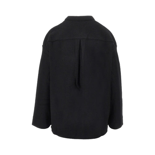 EMPORIO ARMANI Boiled wool oversized overshirt