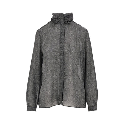 EMPORIO ARMANI Check print satin shirt