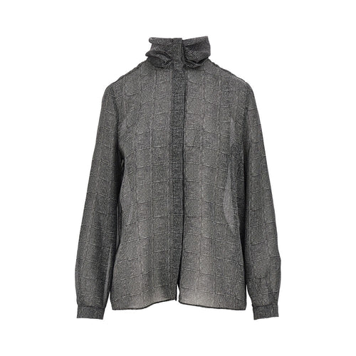 EMPORIO ARMANI Check print satin shirt