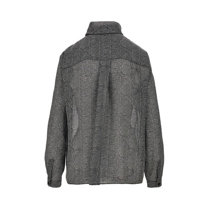 EMPORIO ARMANI Check print satin shirt
