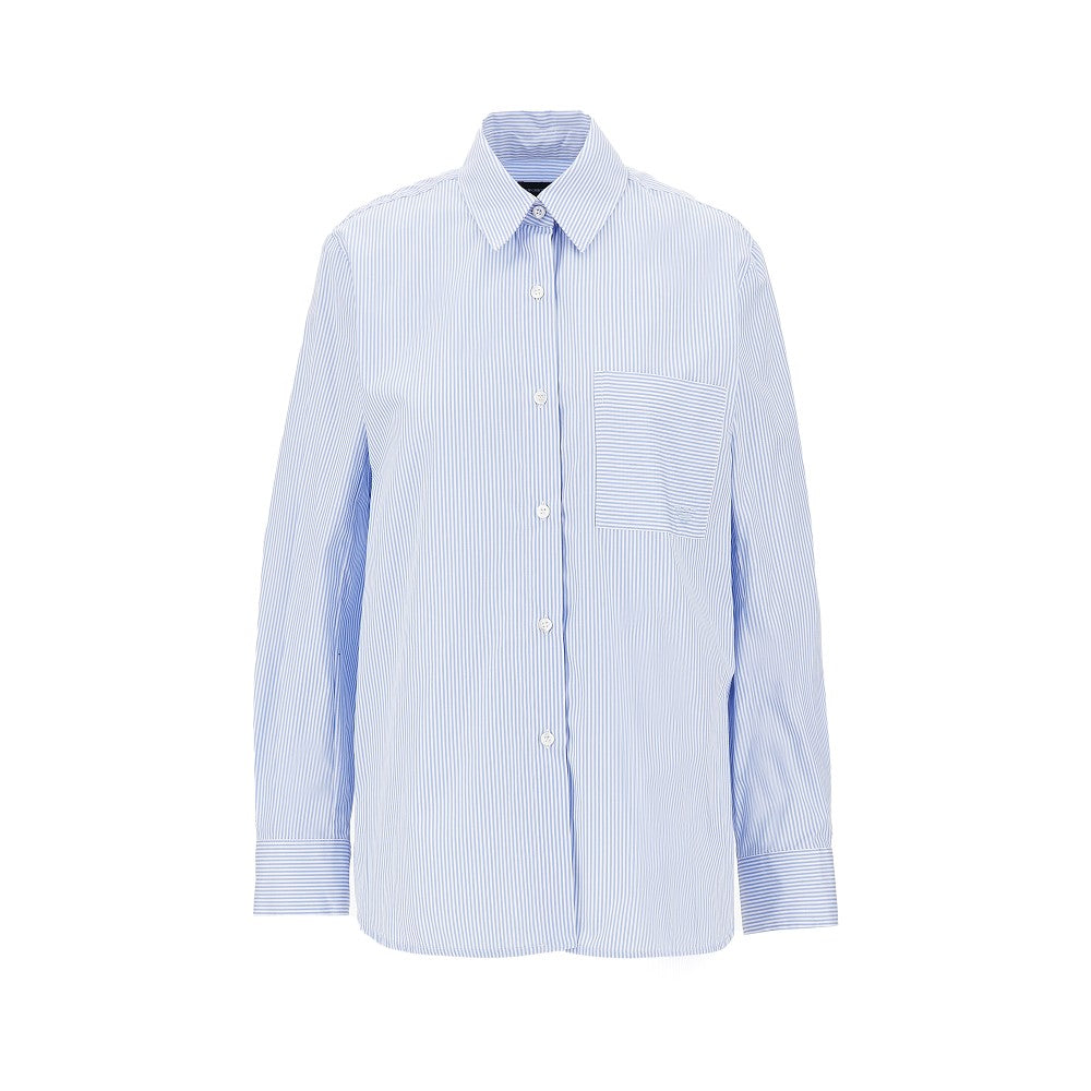EMPORIO ARMANI Striped poplin shirt