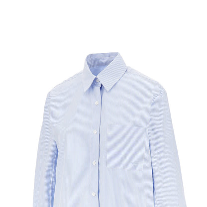 EMPORIO ARMANI Striped poplin shirt
