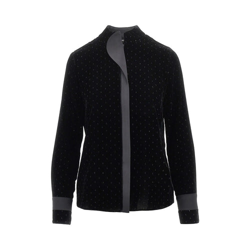 EMPORIO ARMANI Lurex polka-dot velvet shirt