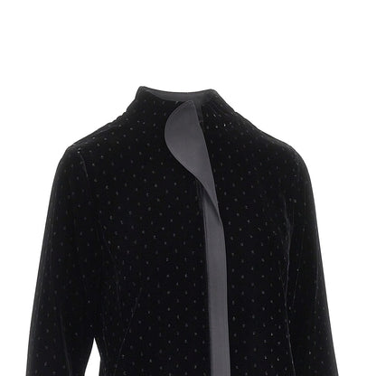 EMPORIO ARMANI Lurex polka-dot velvet shirt
