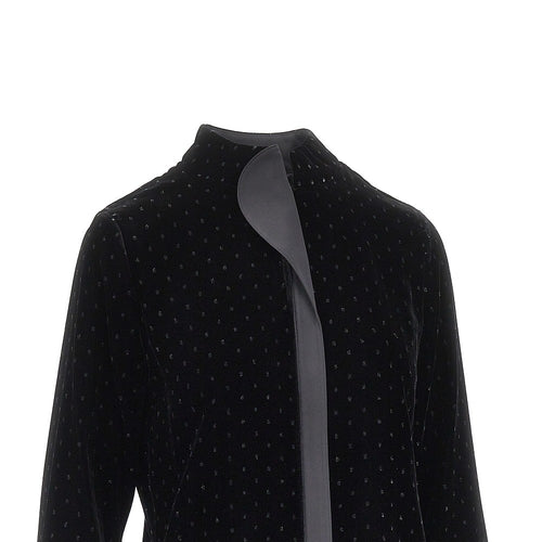 EMPORIO ARMANI Lurex polka-dot velvet shirt