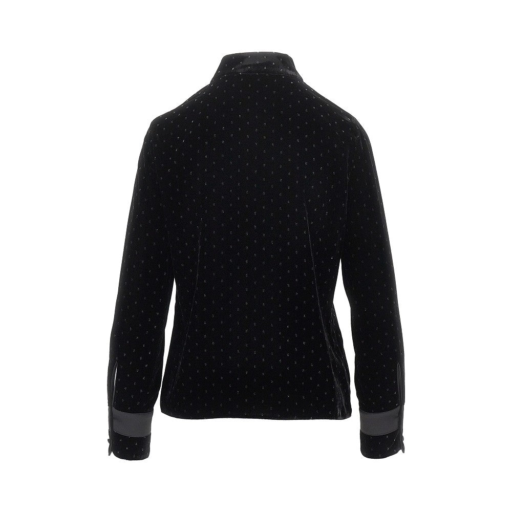 EMPORIO ARMANI Lurex polka-dot velvet shirt
