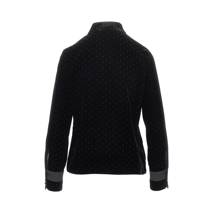 EMPORIO ARMANI Lurex polka-dot velvet shirt
