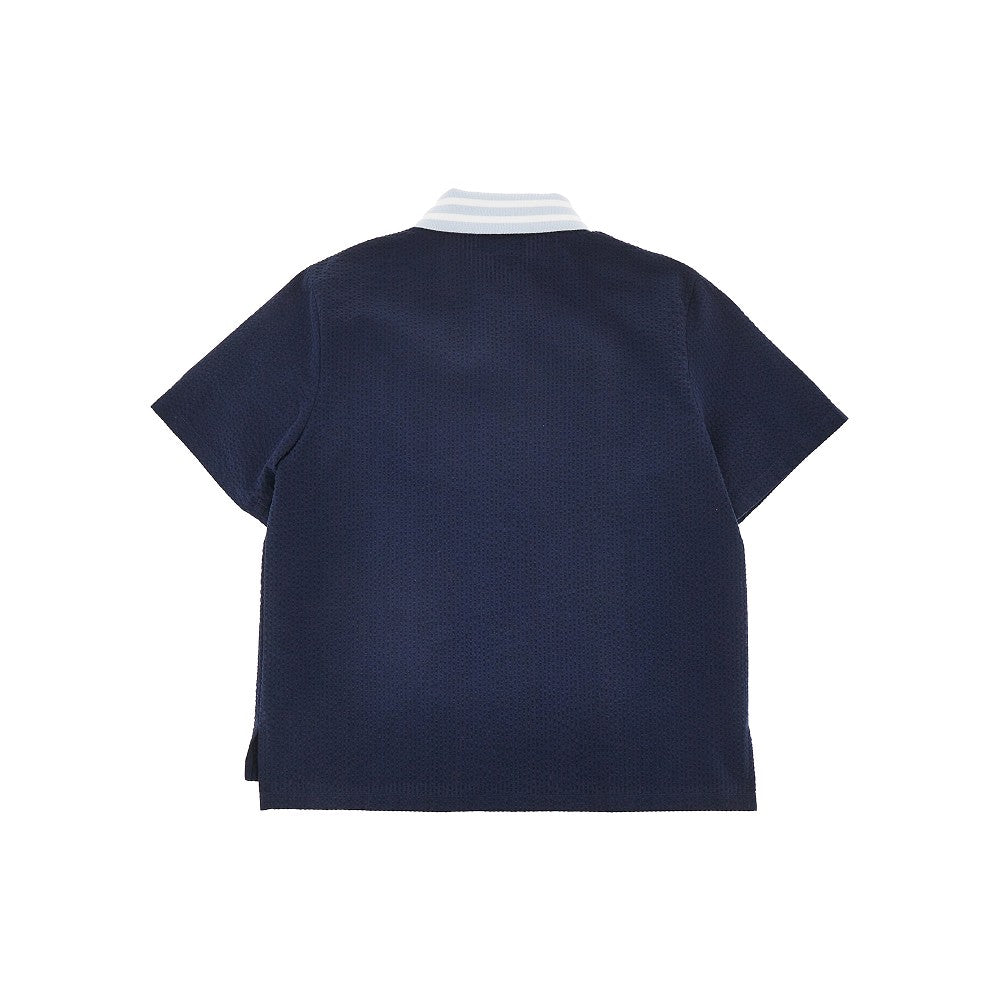 FENDI Cotton seersucker shirt with logo