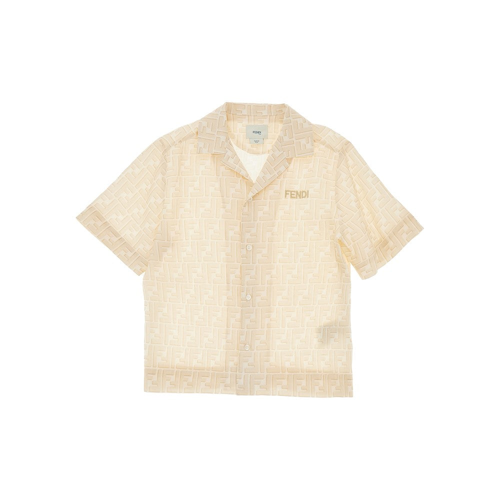 FENDI FF print linen shirt