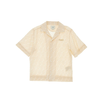 FENDI FF print linen shirt