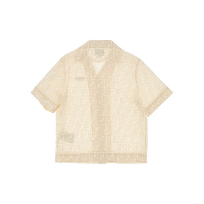 FENDI FF print linen shirt