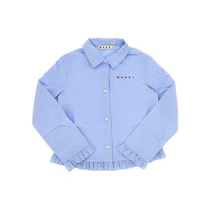MARNI Ruffled poplin shirt