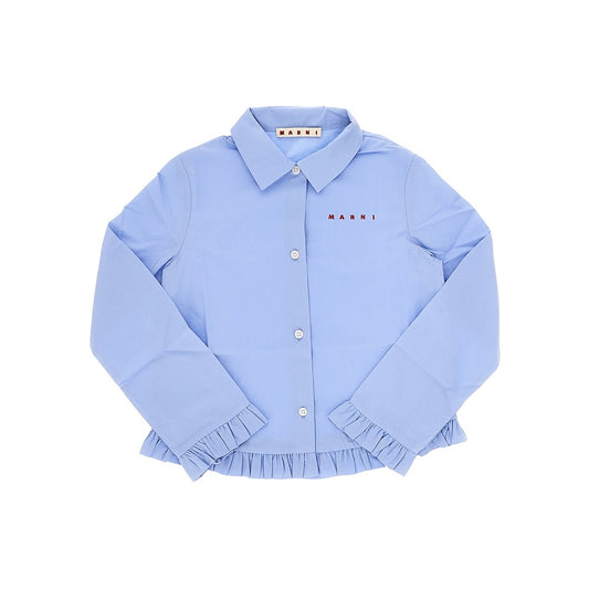 MARNI Ruffled poplin shirt