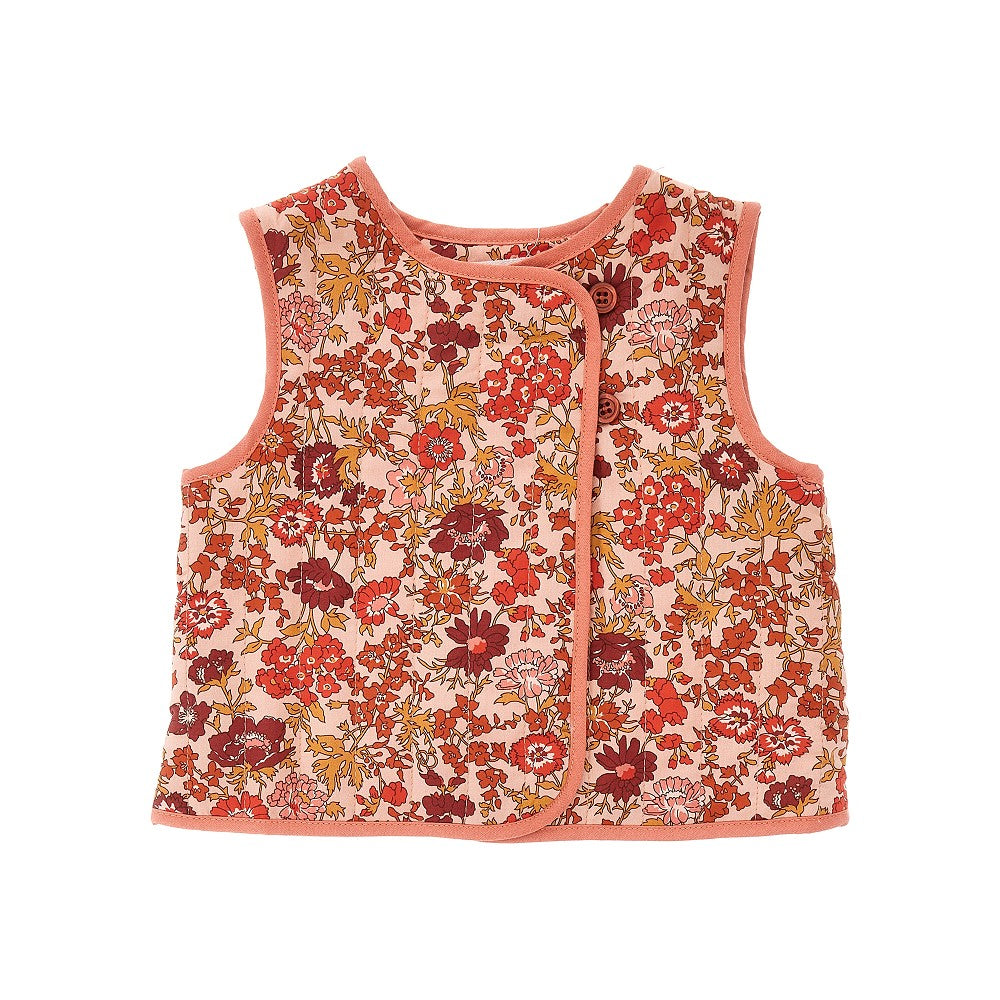 Bonpoint 'Layla' quilted Liberty cotton vest