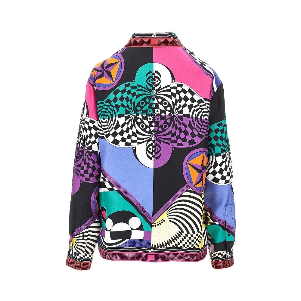 VERSACE Printed silk twill shirt