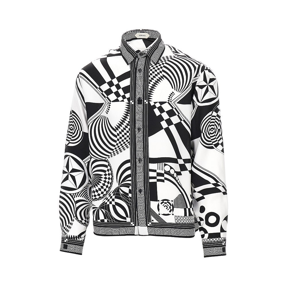 VERSACE Printed silk twill shirt
