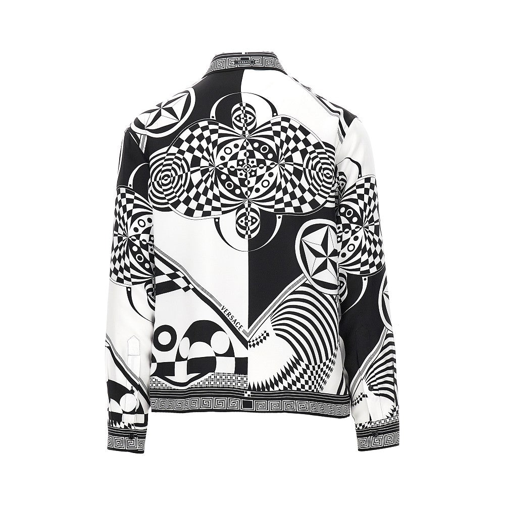 VERSACE Printed silk twill shirt