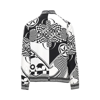 VERSACE Printed silk twill shirt