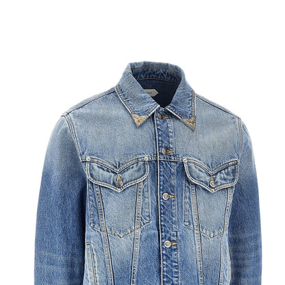 VERSACE Denim jacket with Medusa details