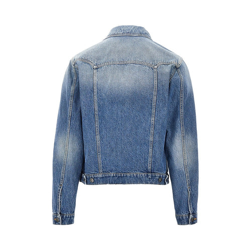 VERSACE Denim jacket with Medusa details