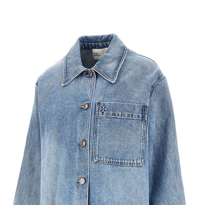 TORY BURCH Denim jacket with T Monogram motif