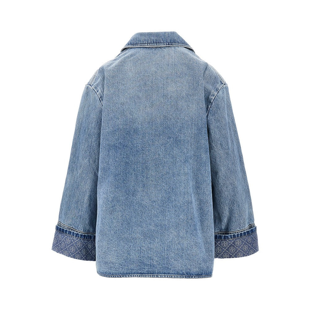 TORY BURCH Denim jacket with T Monogram motif