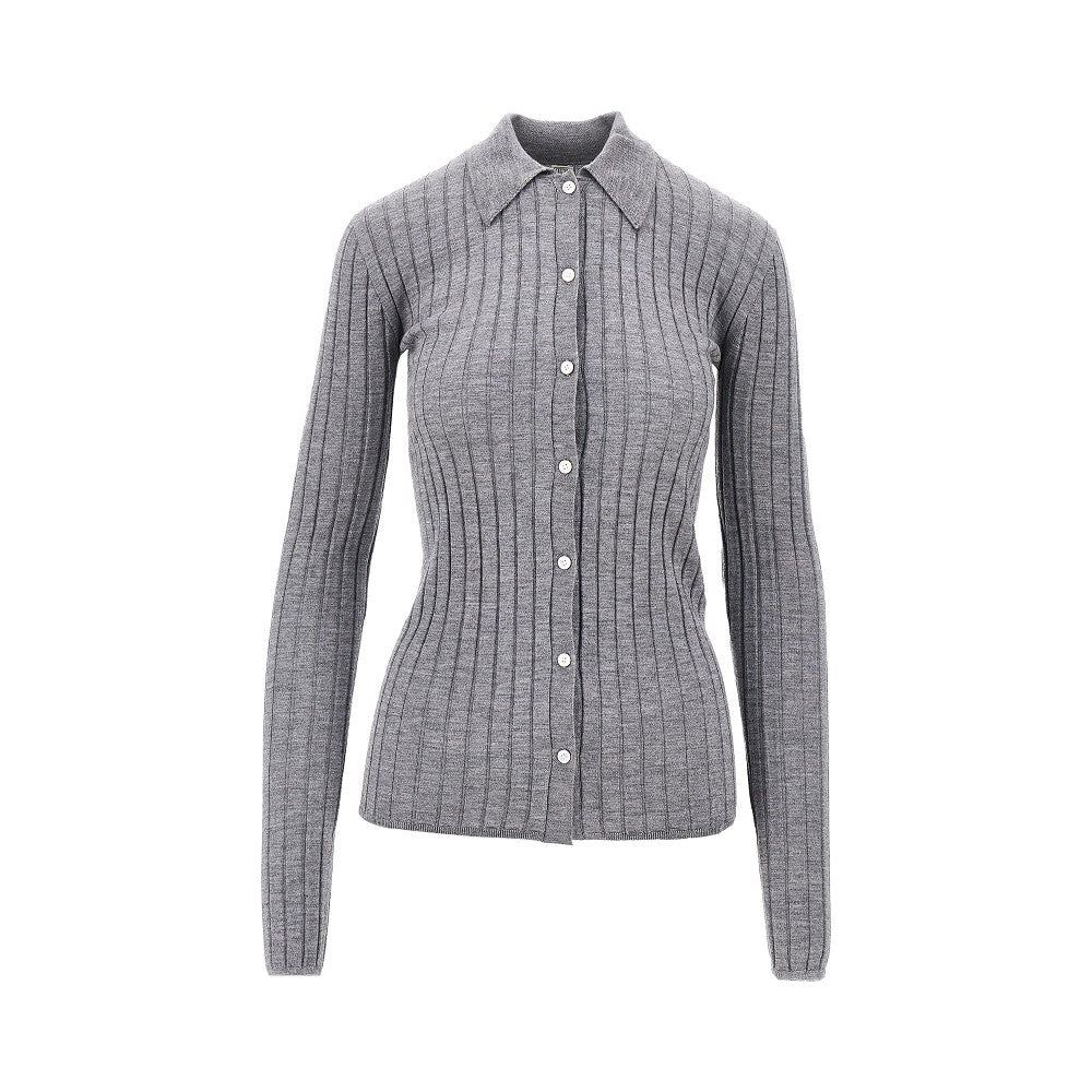 TOTEME Ribbed cashmere and silk cardigan