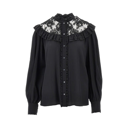 Chloé Crêpe de chine and lace blouse