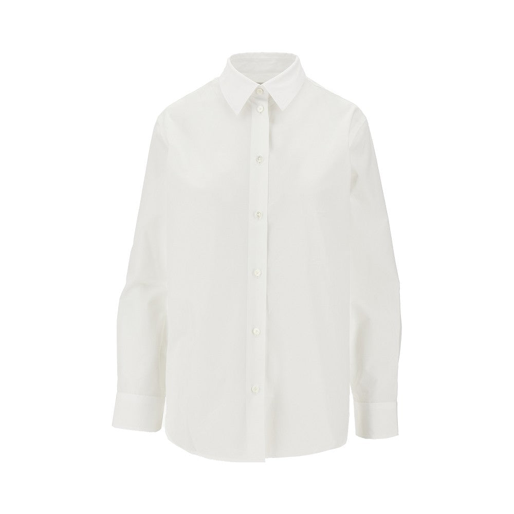 BURBERRY Poplin shirt with EKD embroidery