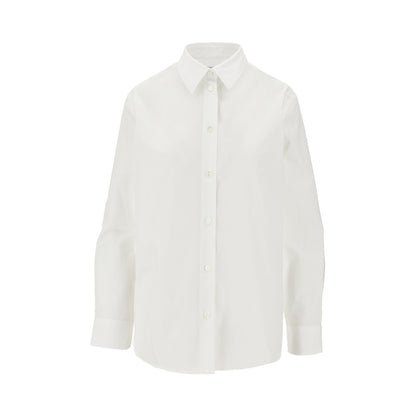 BURBERRY Poplin shirt with EKD embroidery