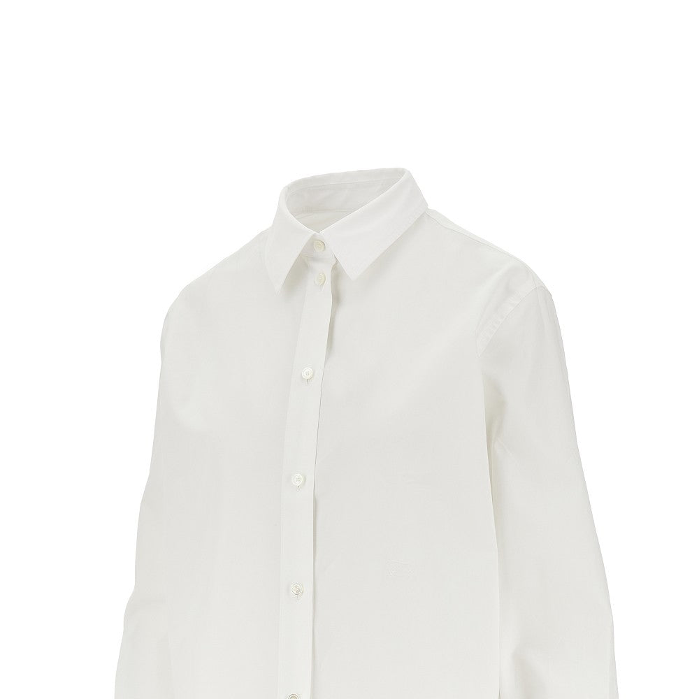 BURBERRY Poplin shirt with EKD embroidery