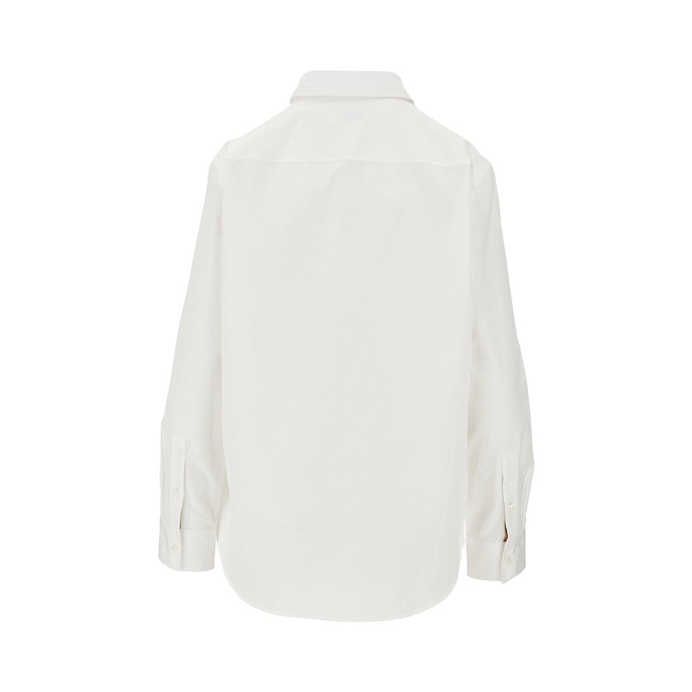 BURBERRY Poplin shirt with EKD embroidery
