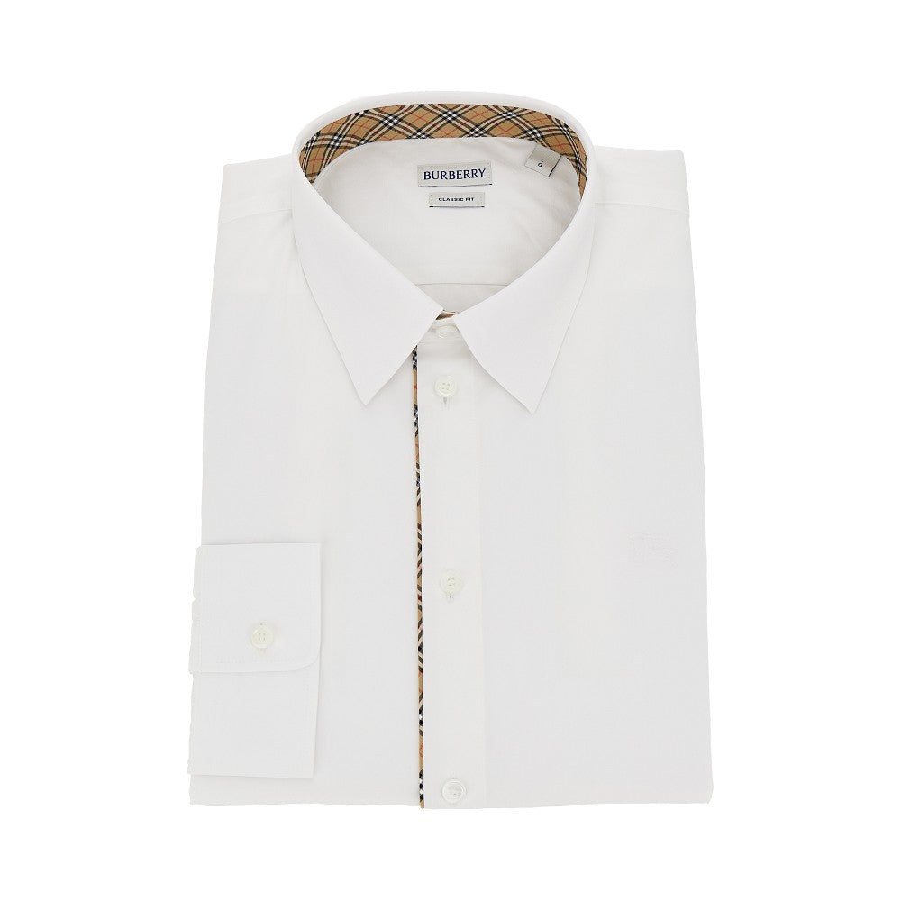 BURBERRY Poplin shirt with Check piping