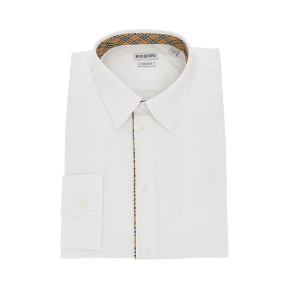 BURBERRY Poplin shirt with Check piping