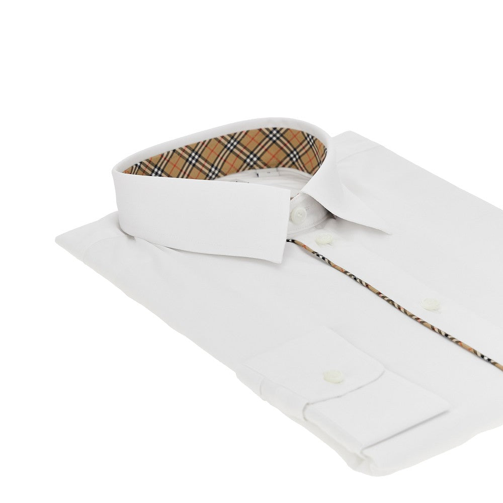 BURBERRY Poplin shirt with Check piping