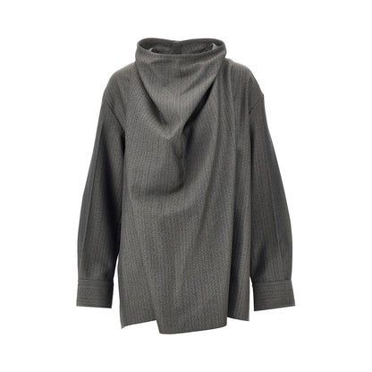 Bottega Veneta Pinstriped wool and mohair blouse