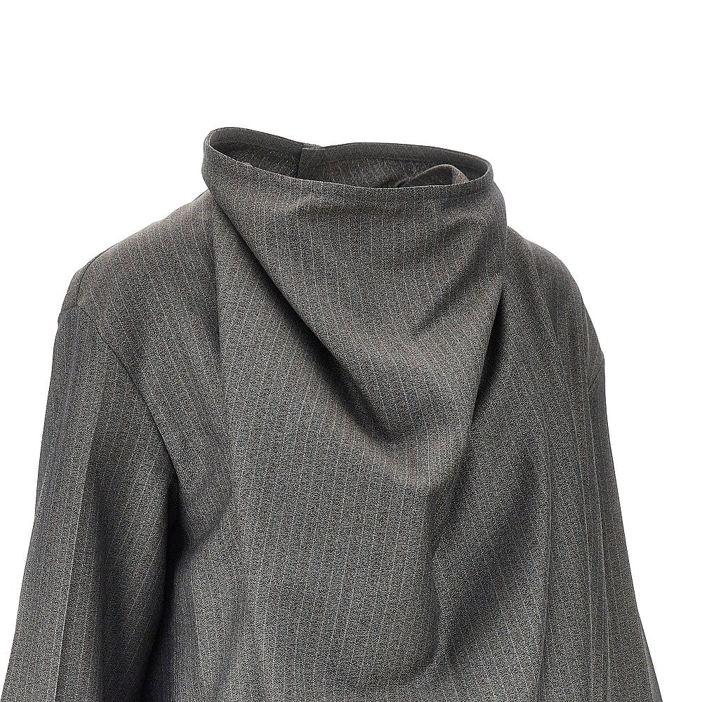 Bottega Veneta Pinstriped wool and mohair blouse