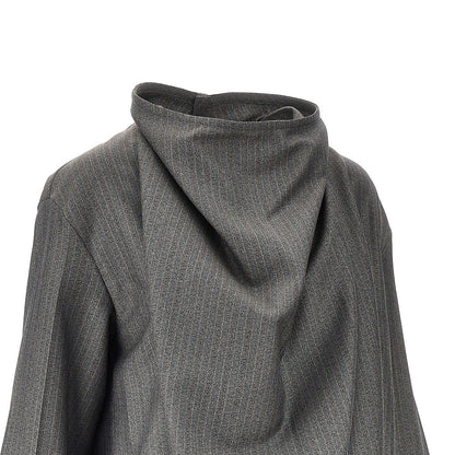 Bottega Veneta Pinstriped wool and mohair blouse