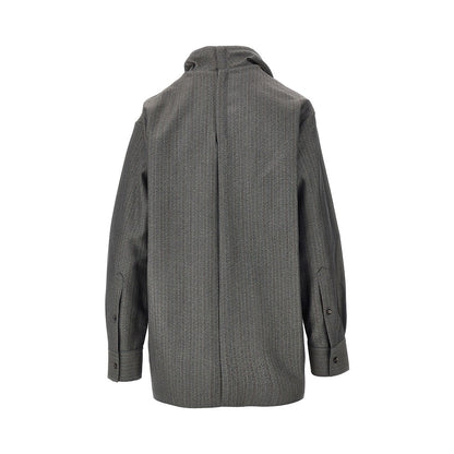 Bottega Veneta Pinstriped wool and mohair blouse