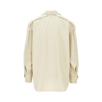 BOTTEGA VENETA Wool and cotton twill shirt