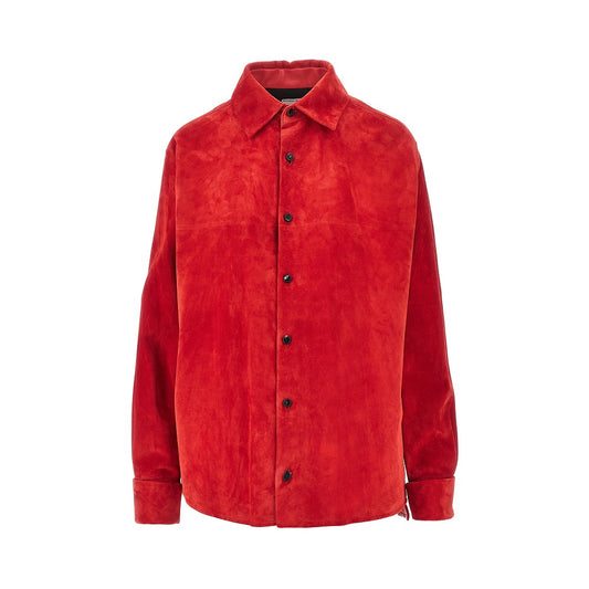 Bottega Veneta Suede leather shirt