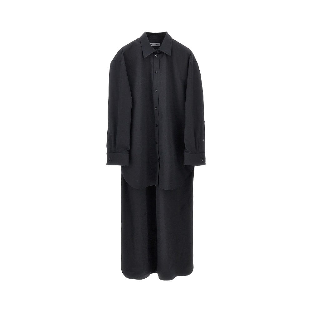 BALENCIAGA Poplin oversized shirt with train