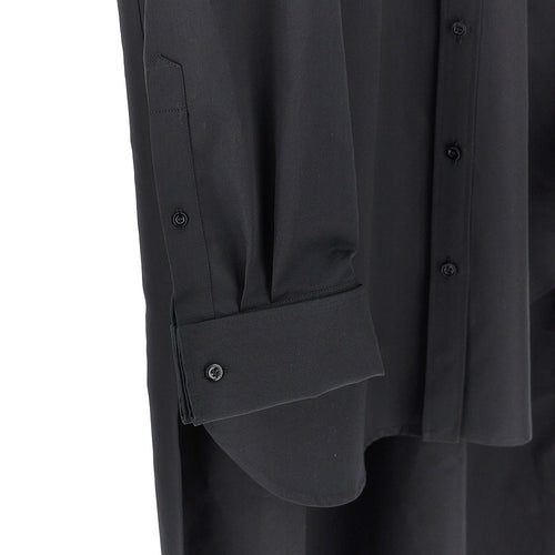BALENCIAGA Poplin oversized shirt with train