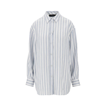 GUCCI Striped jacquard bayadère silk shirt
