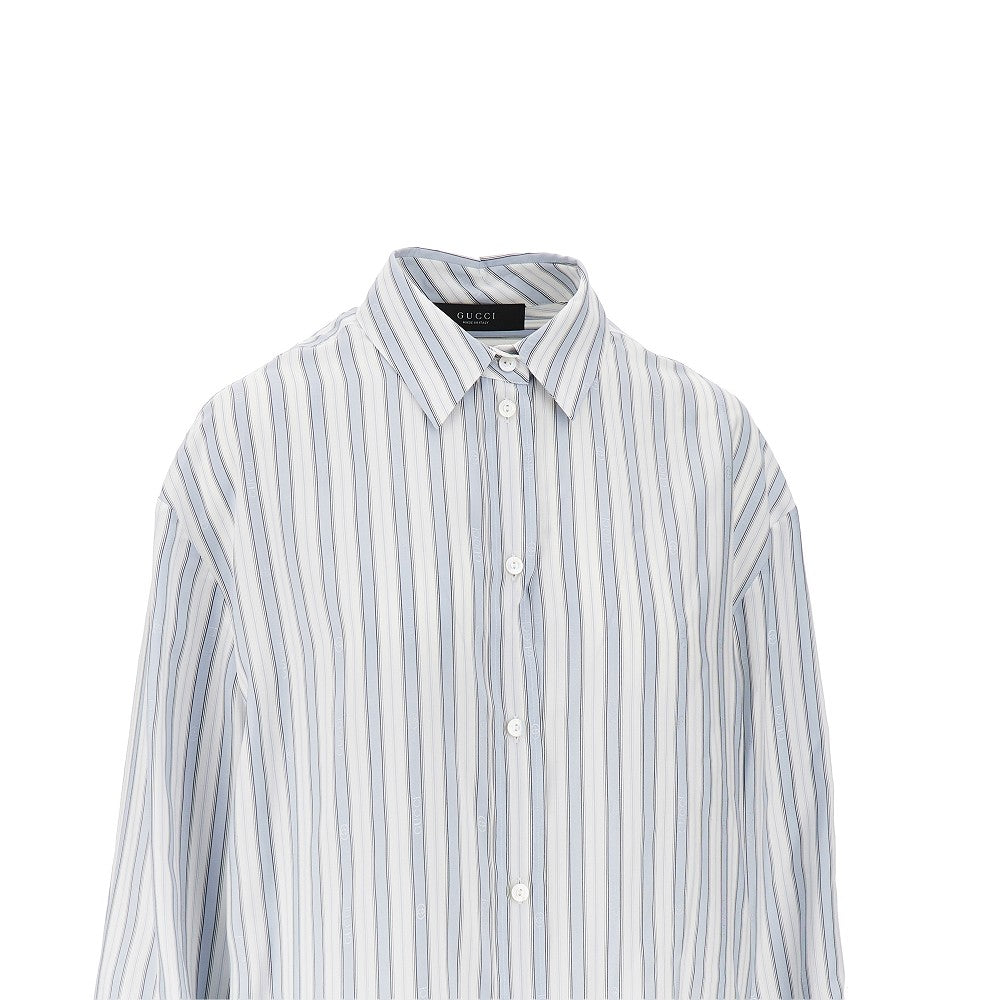 GUCCI Striped jacquard bayadère silk shirt