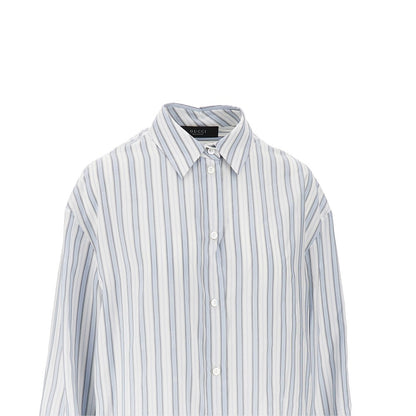 GUCCI Striped jacquard bayadère silk shirt