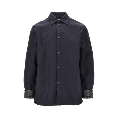 Bottega Veneta Gabardine overshirt with leather details