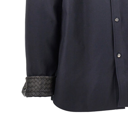 Bottega Veneta Gabardine overshirt with leather details