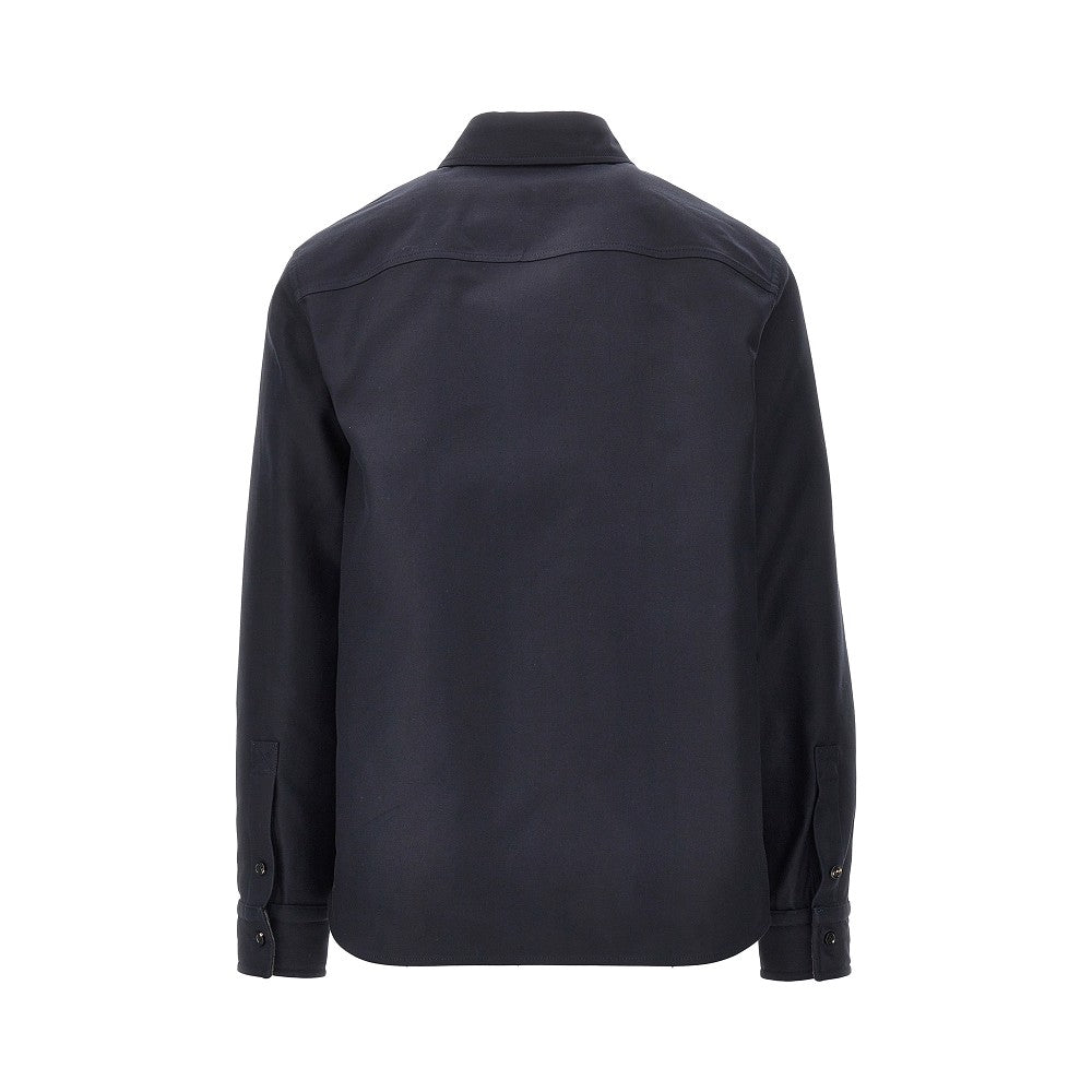 Bottega Veneta Gabardine overshirt with leather details