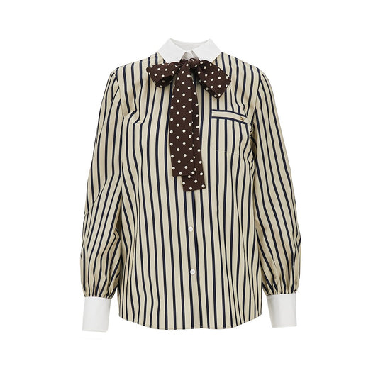 VALENTINO Striped shirt with silk bow
